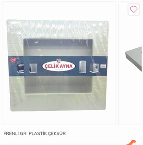 Çelik Ayna 470 Plastik Çek Sür Beyaz