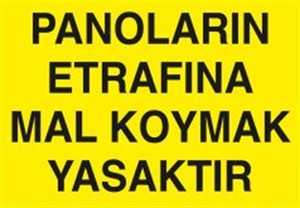 Emek 25x35 Panoların Etrafına Mal Koymak Yasaktır