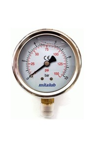  Mitalub 63 Mm 0-2.5 Bar Metal Alttan Manometre