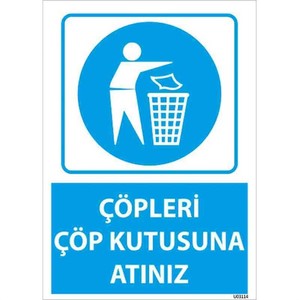  Emek 25x35 Çöpleri Çöp Kutusuna Atınız