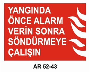 Emek 25x35 Önce Alarm Verin Sonra Söndürmeye Çalışın